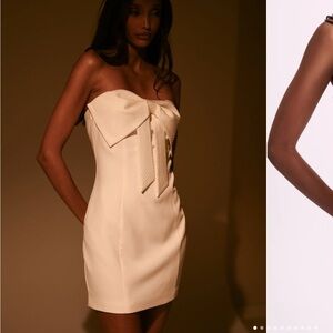 SAOIRSE Meshki strapless bow dress